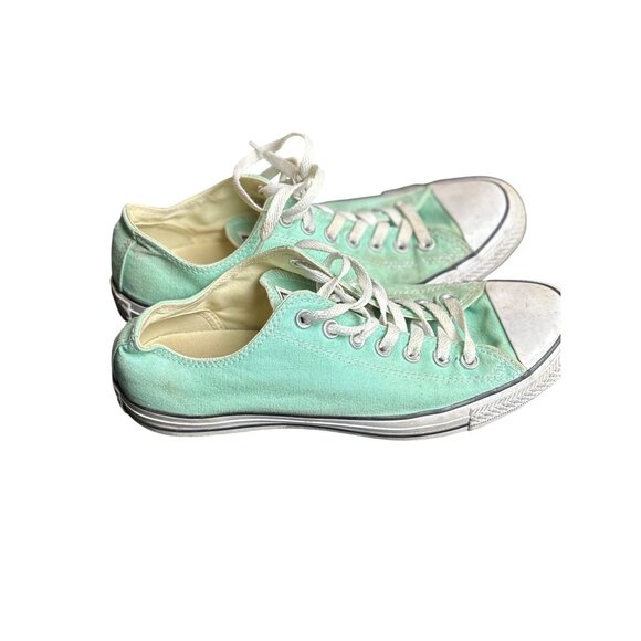 Converse All Star Low Top Sneakers Mint Green Mens 9 Womens 11 Canvas Casual Sho - Picture 7 of 7